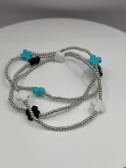 SILVER BEAD BRACELETS