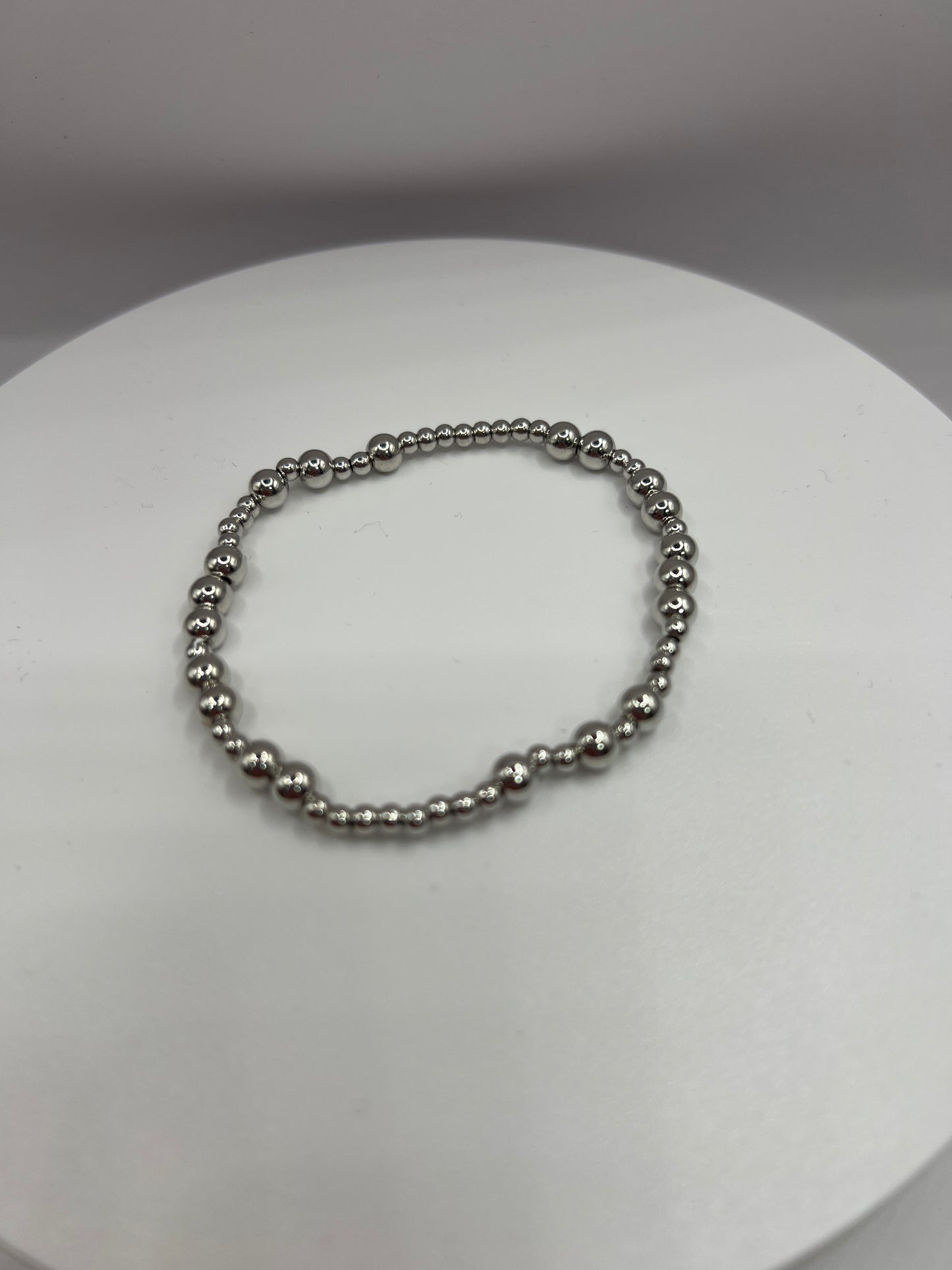 SILVER BEAD BRACELETS