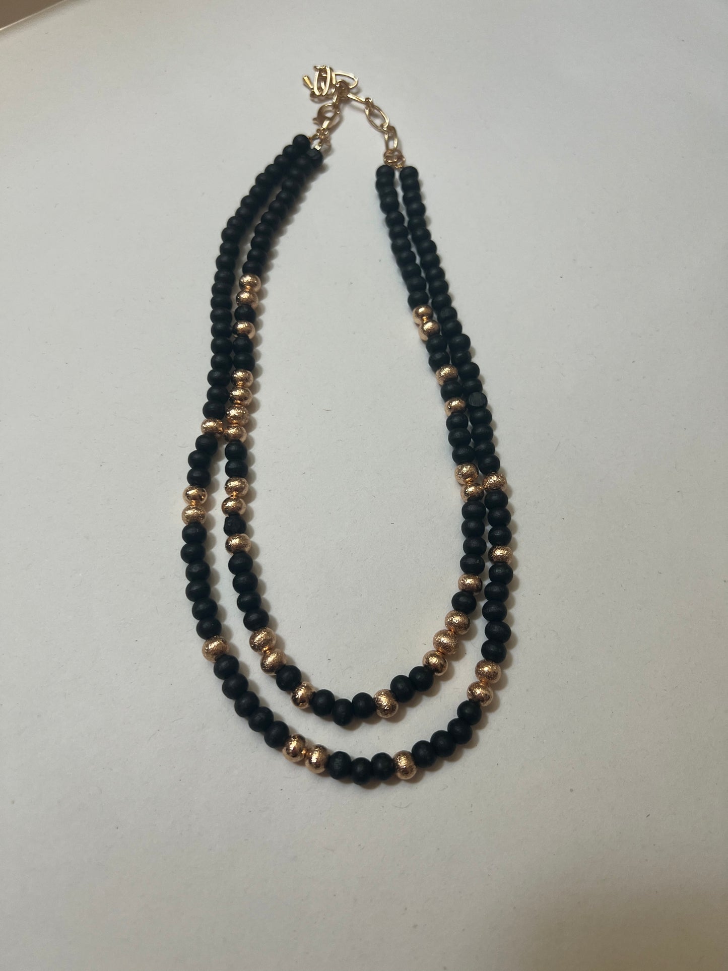 Double Wood Bead Necklace (2 colors!) FS