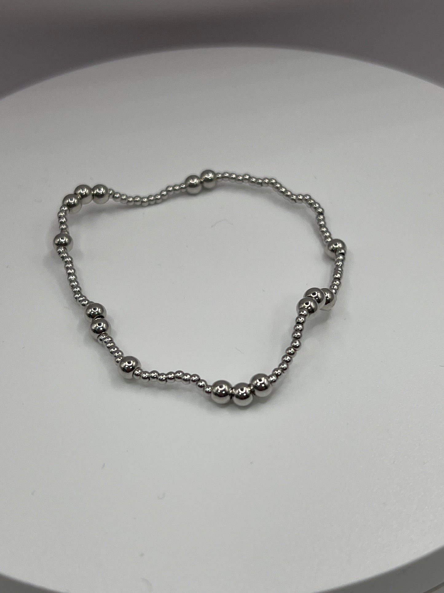 SILVER BEAD BRACELETS