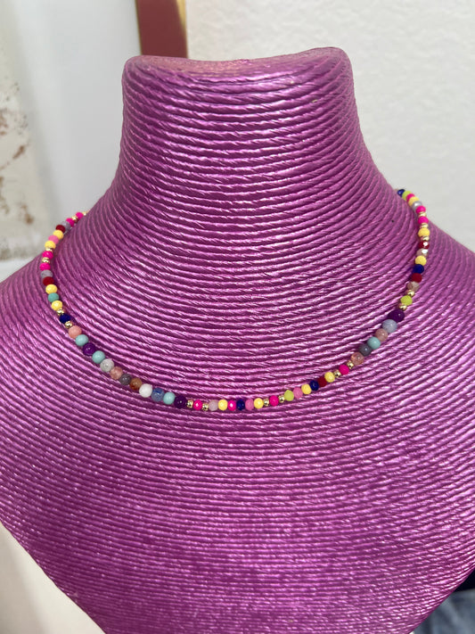 Multi Colored Beaded Necklace