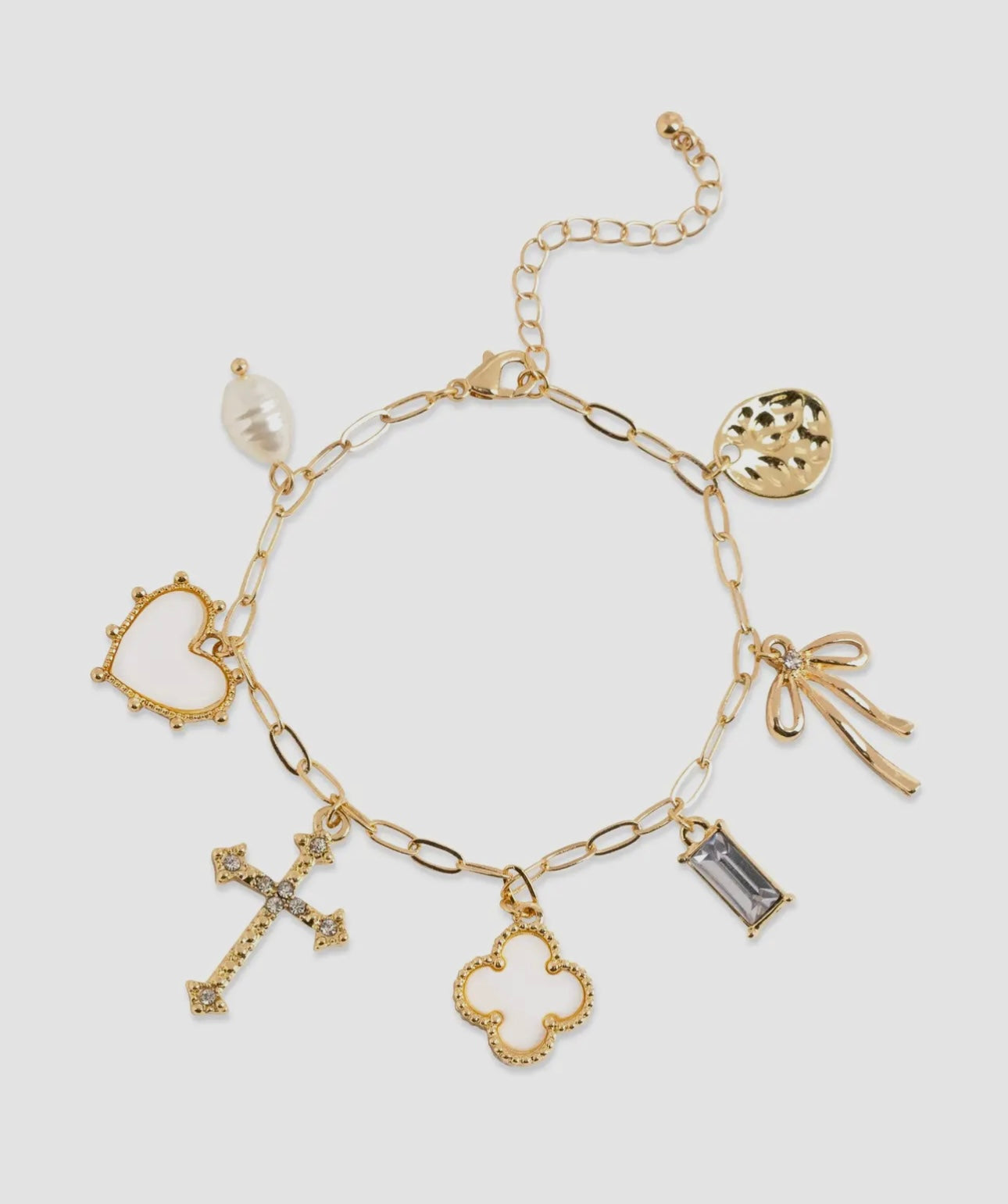 Clover Multi Gold Charm Bracelet