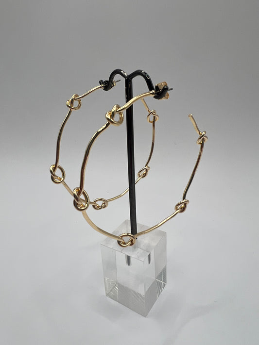 Gold Knot Hoops