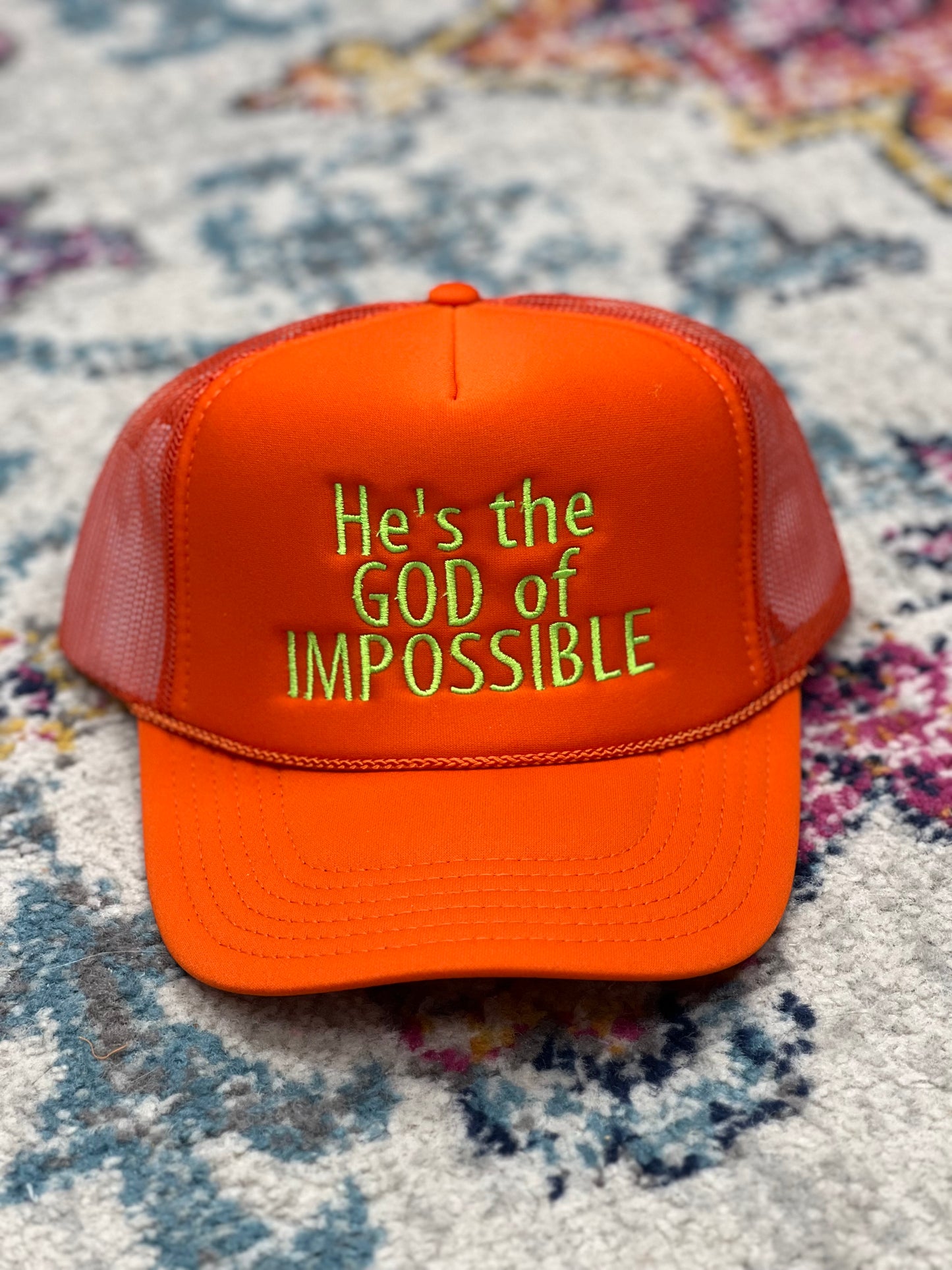 Hes the God of Impossible Trucker Hat (Multiple Colors)