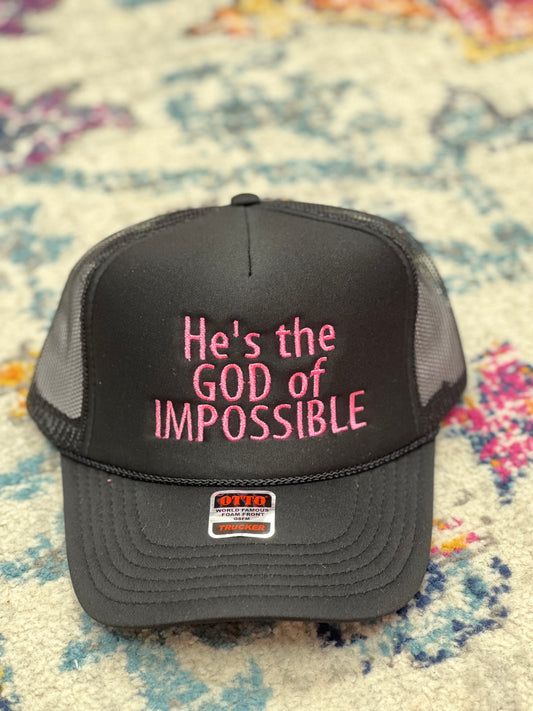 Hes the God of Impossible Trucker Hat (Multiple Colors)