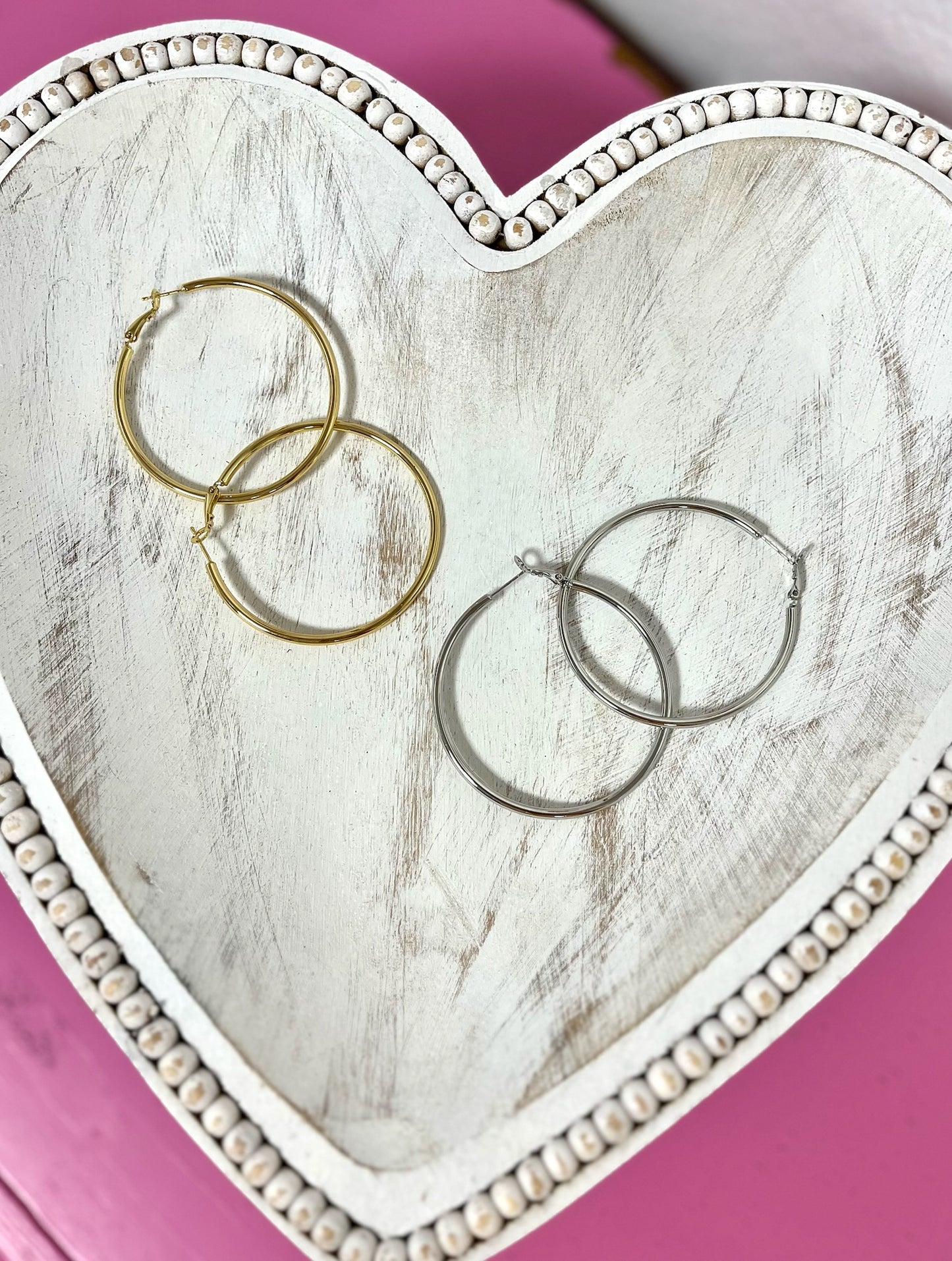 14k Dipped Hoops (Silver and Gold & 2 sizes)