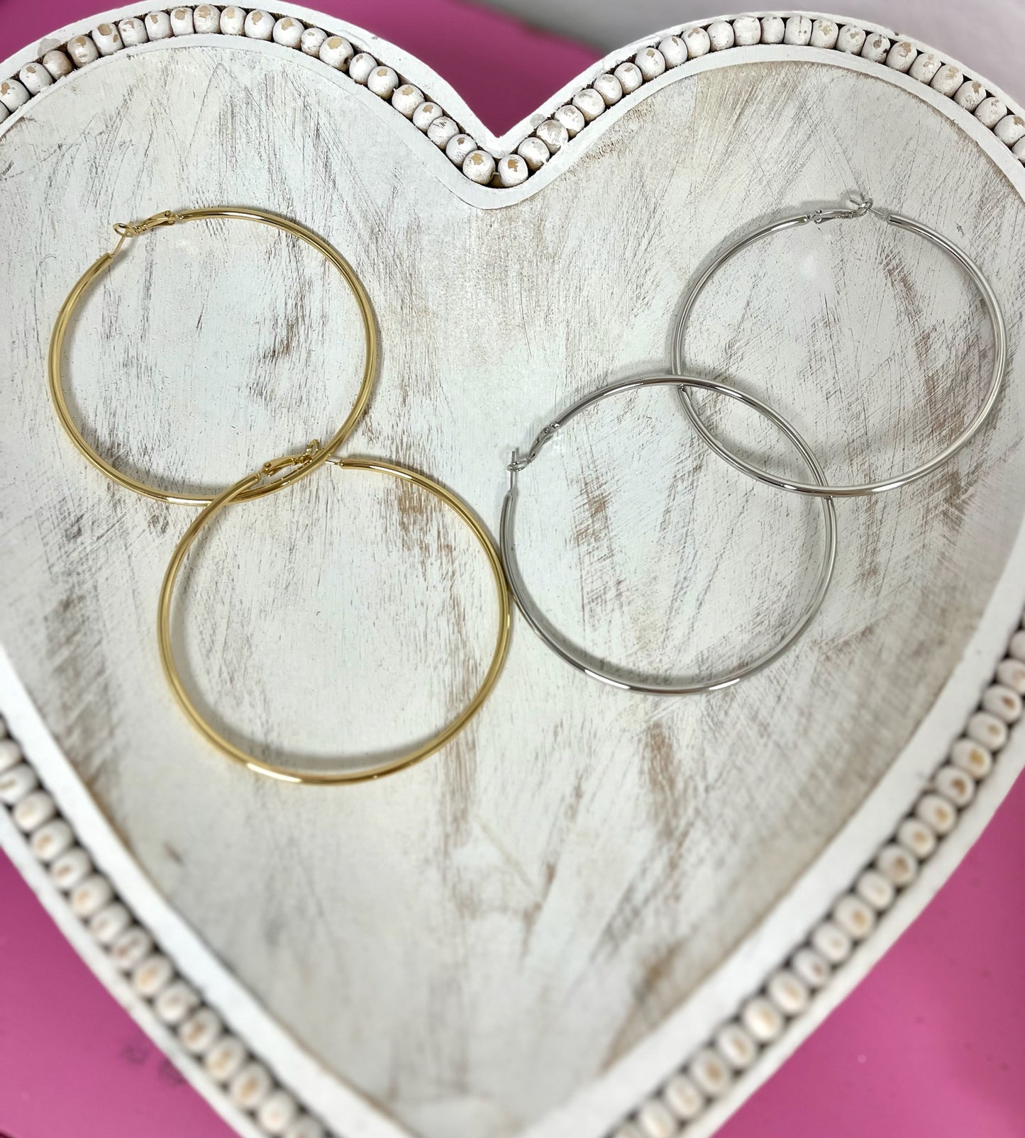 14k Dipped Hoops (Silver and Gold & 2 sizes)