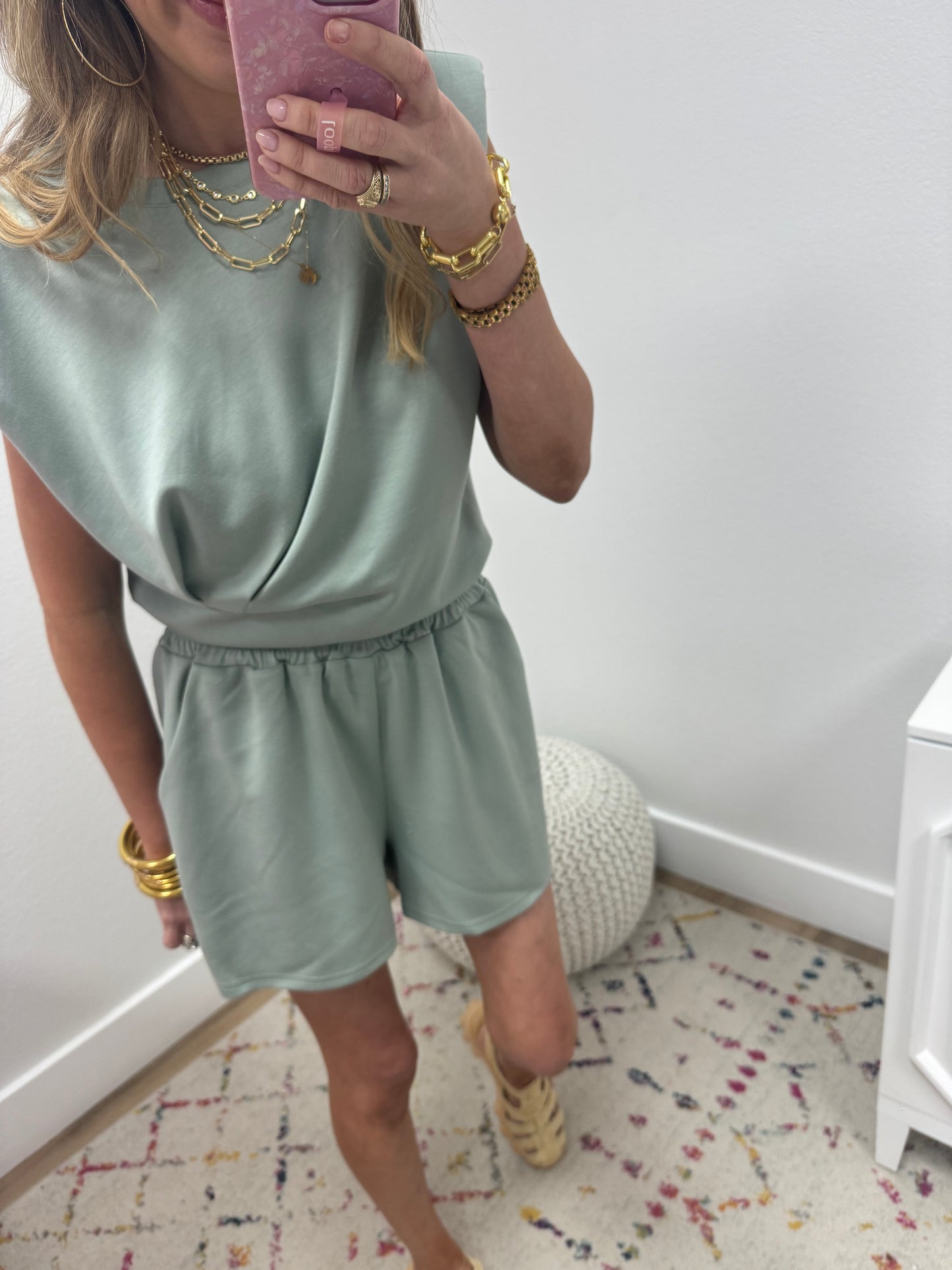 Sage Solid Two Piece Set