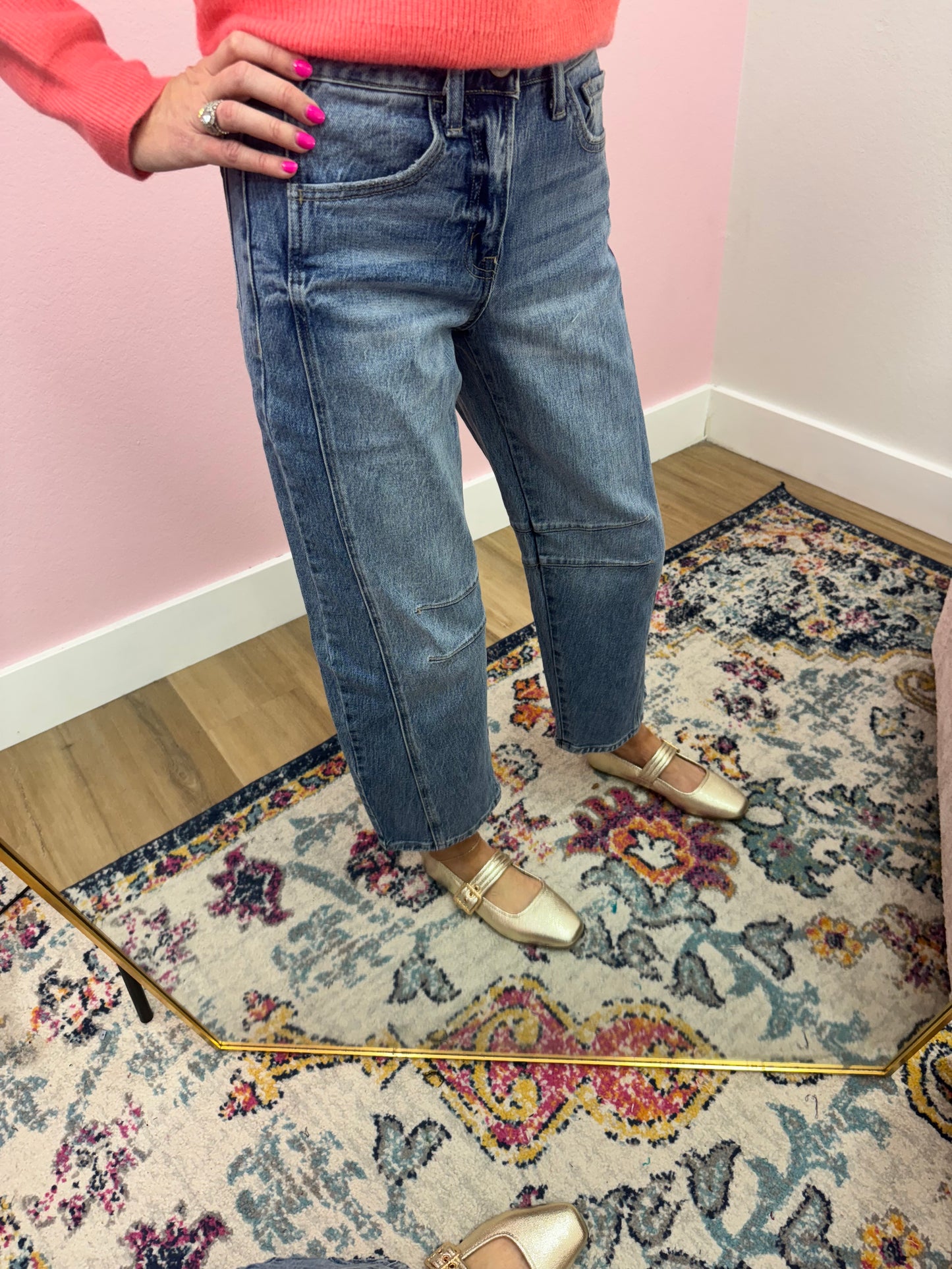 Vervet High Rise Classic Barrel Jeans