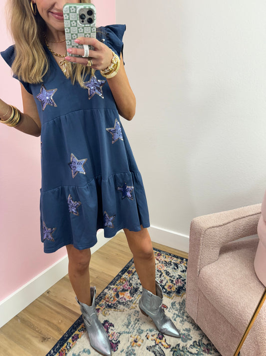 Sequin Star Dress (2 colors)