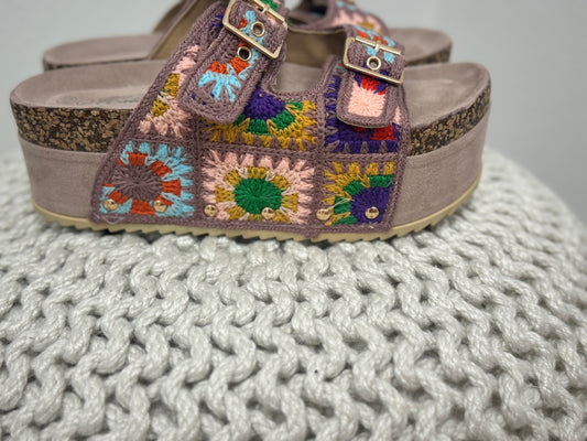 Kiowa Crochet Wedge Sandal