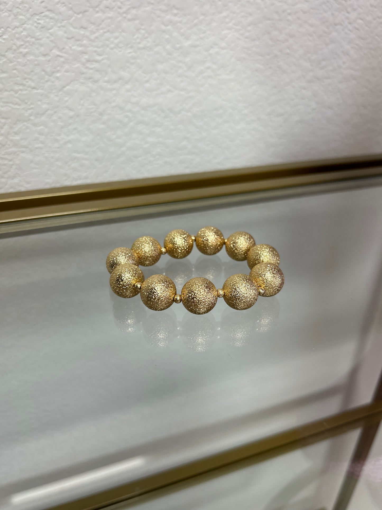 Hammered Ball Bracelet (Gold and Silver) FS