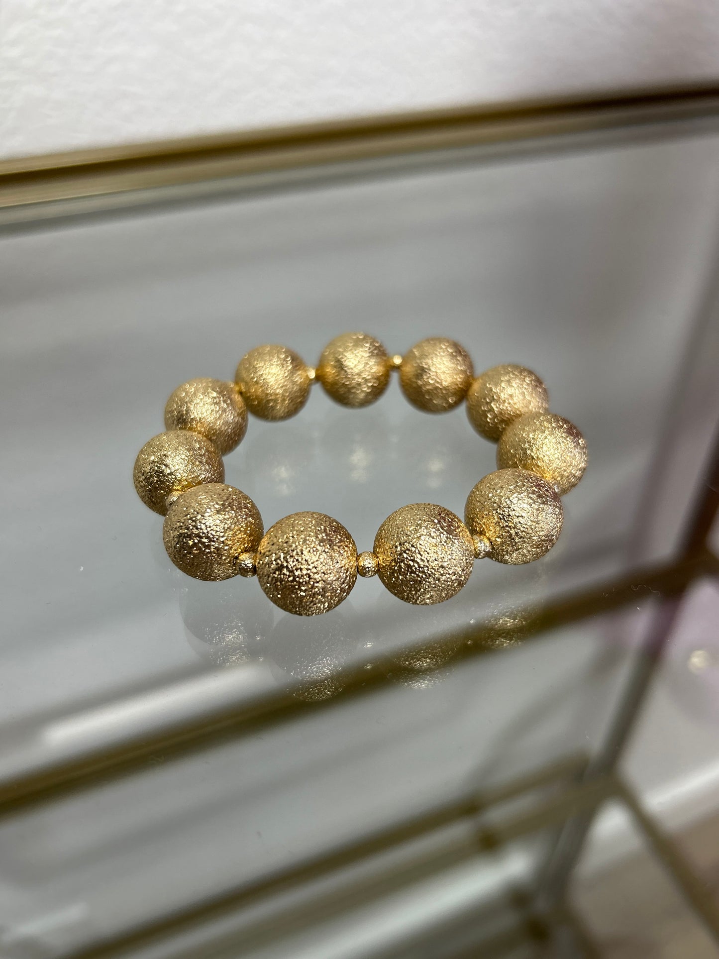 Hammered Ball Bracelet (Gold and Silver) FS