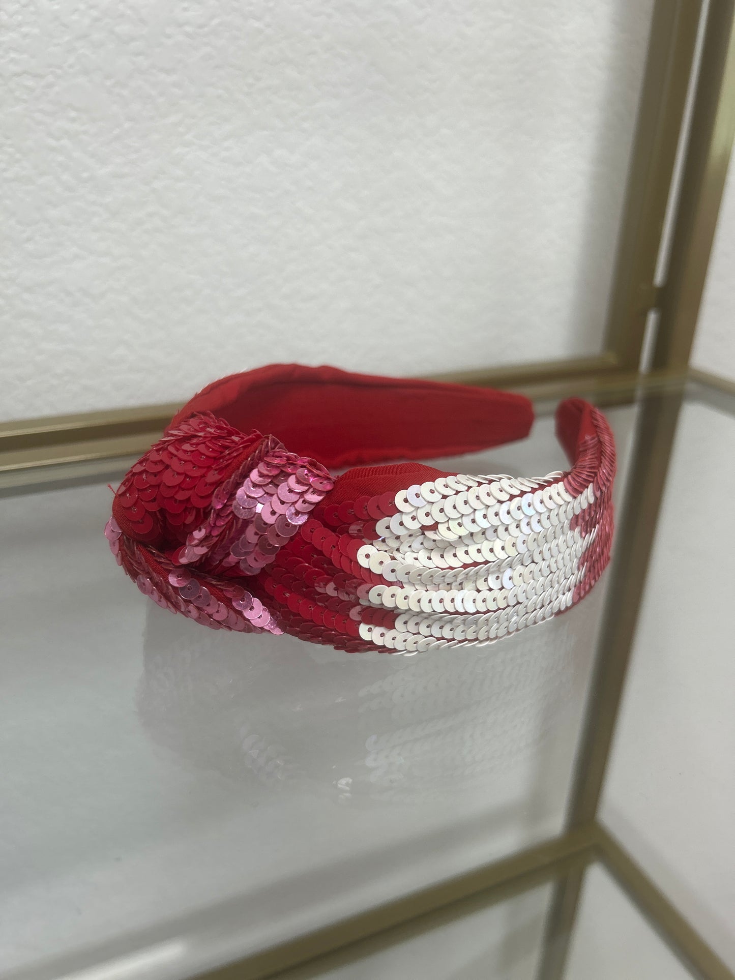 Red White And Pink Sequin Headband