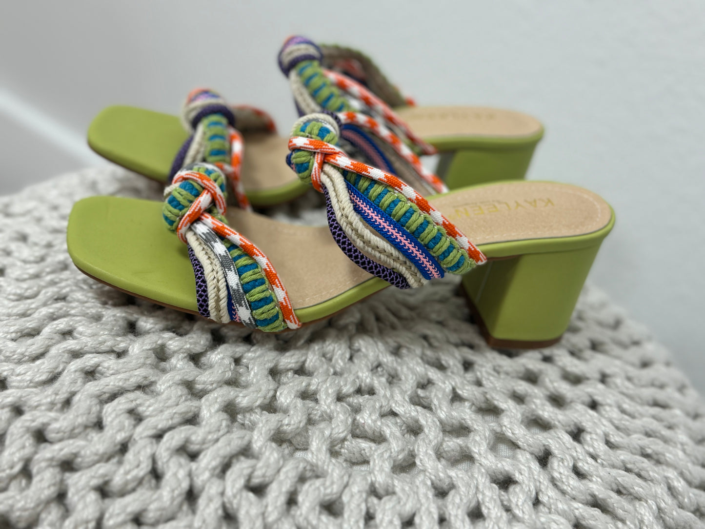 Lime Colored Top Knot Heels FS