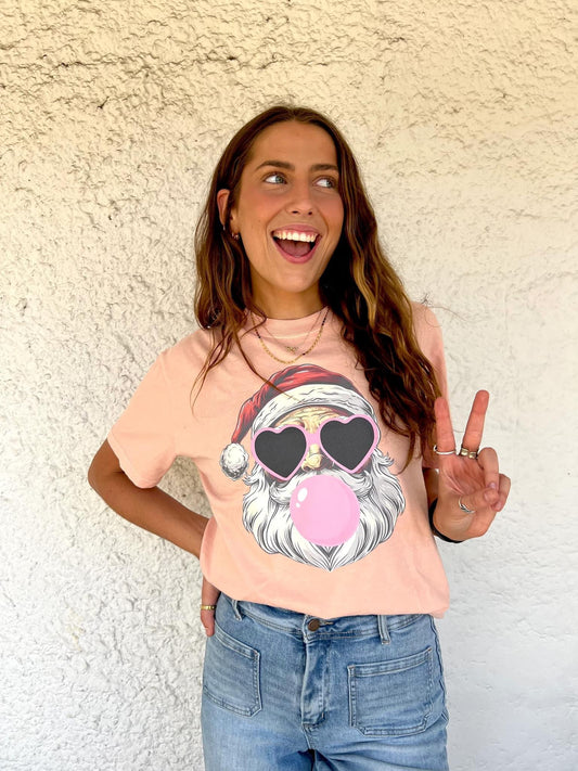 Bubble Gum Santa Tee