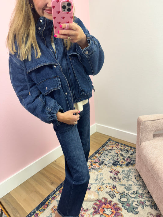 Denim Sherpa Jacket