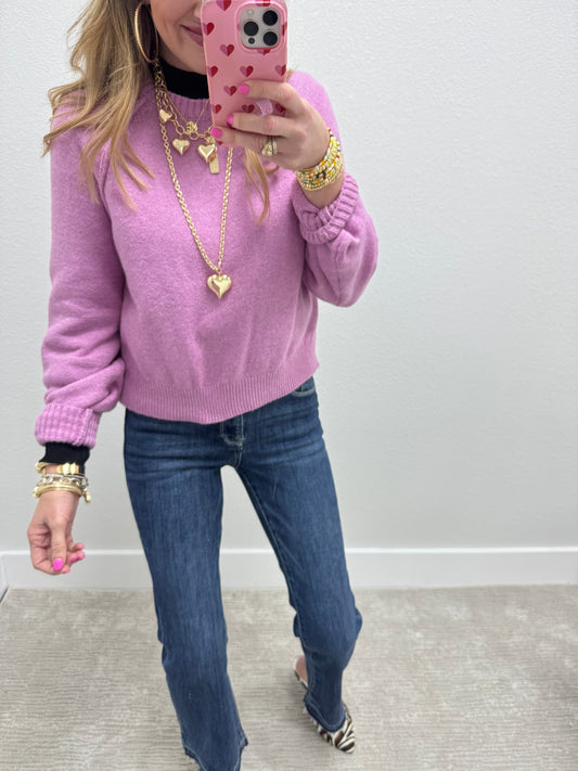 Mauve Raglan Style Sweater