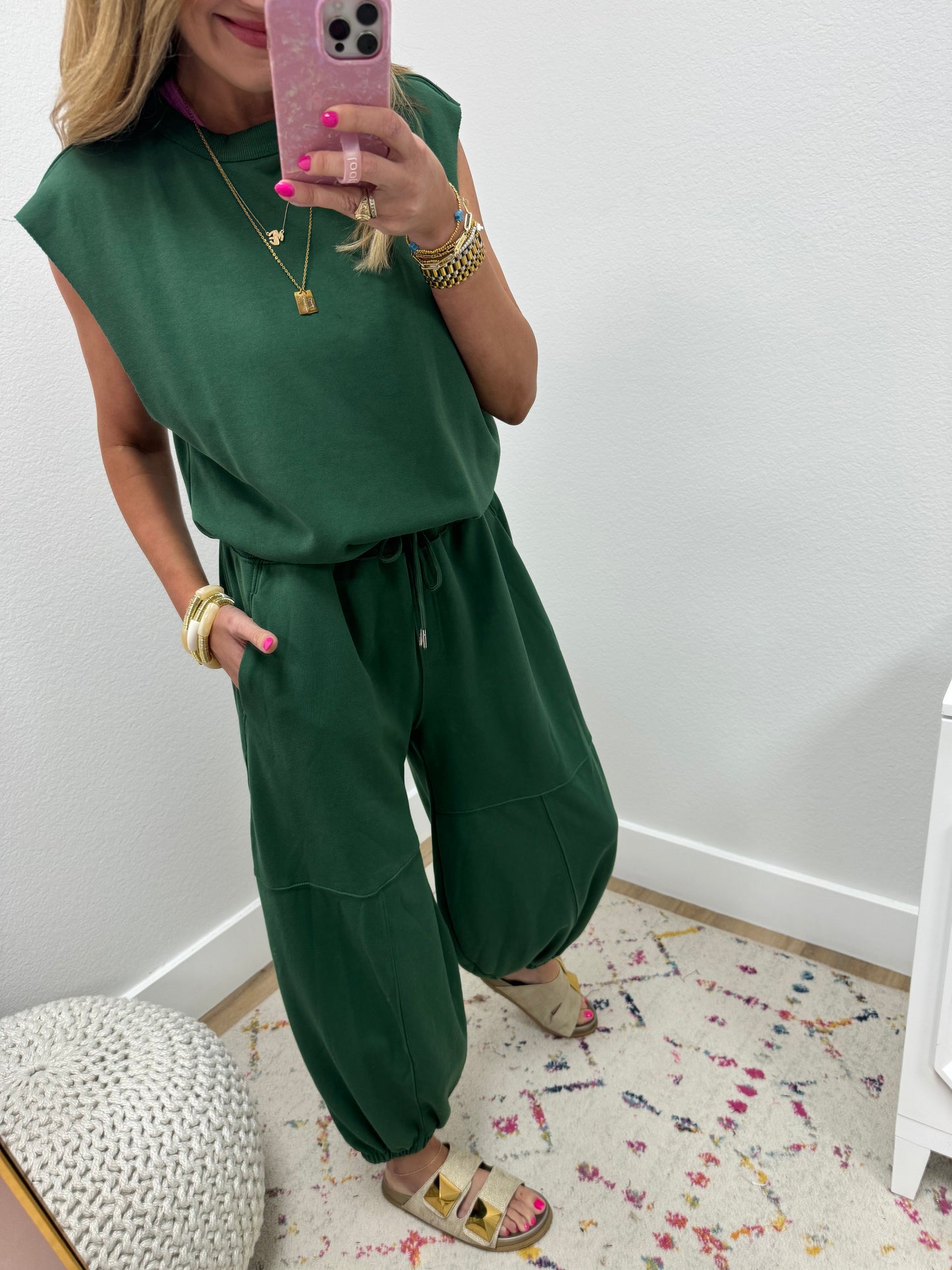 Drawstring Waist Jumpsuit (Multiple Colors) FS