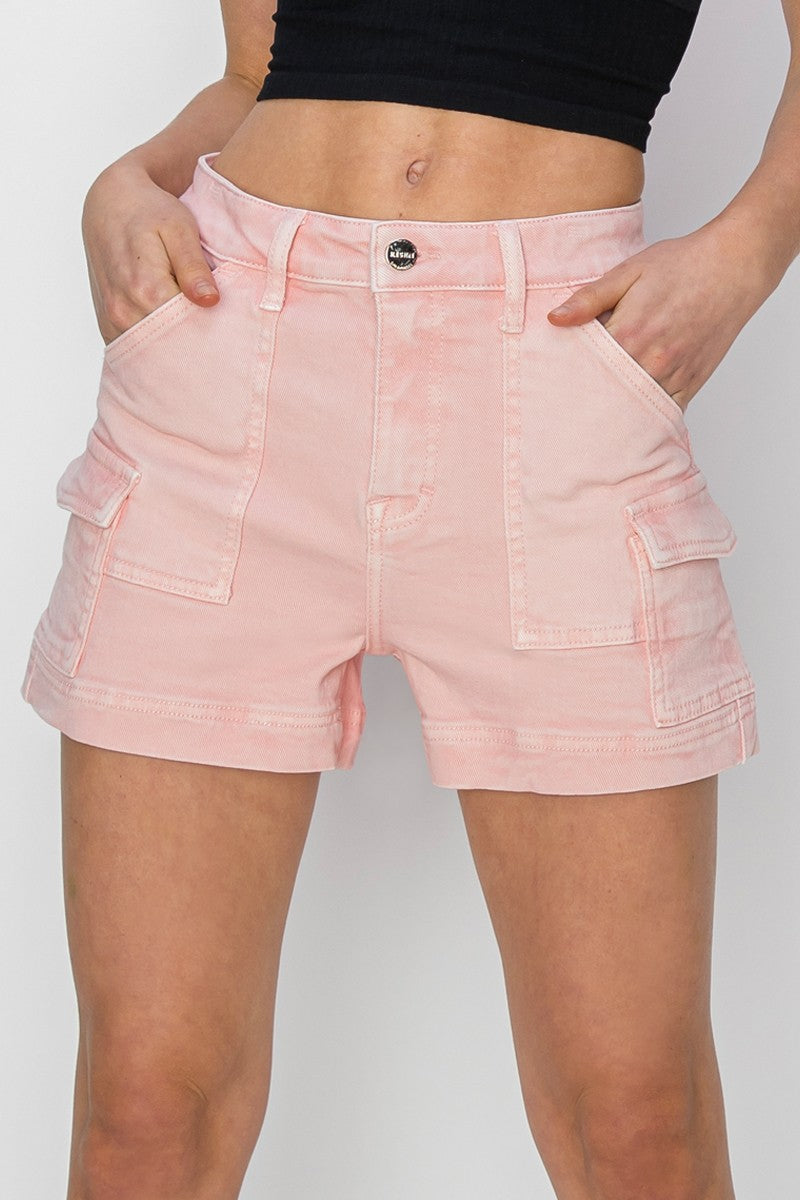 Pink Risen Cargo Shorts FS