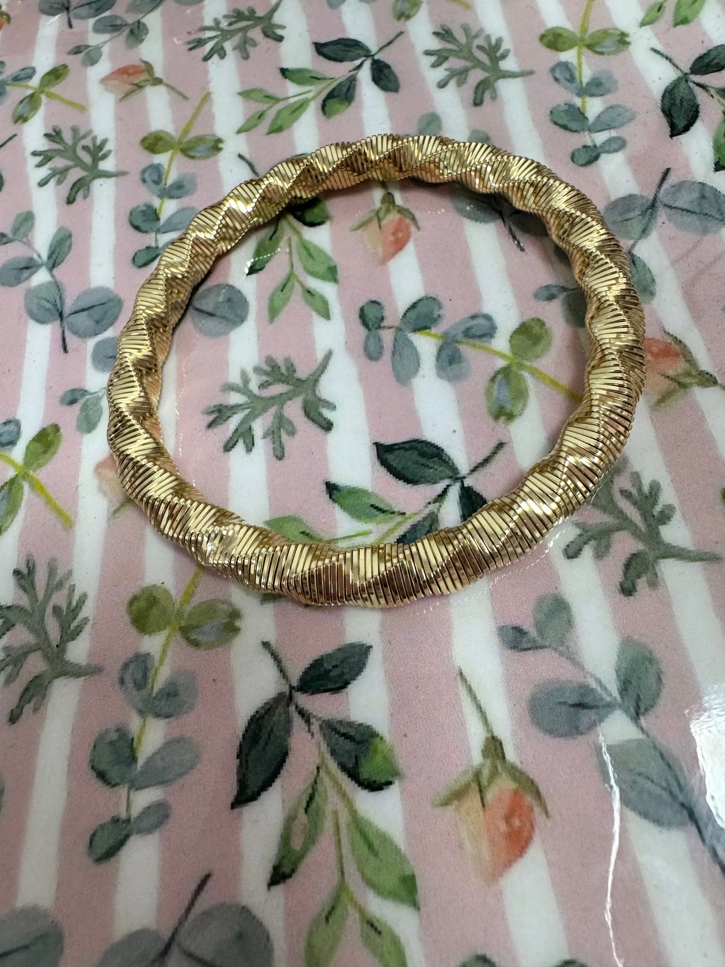 Twisty Style Bracelet (Silver and Gold) FS