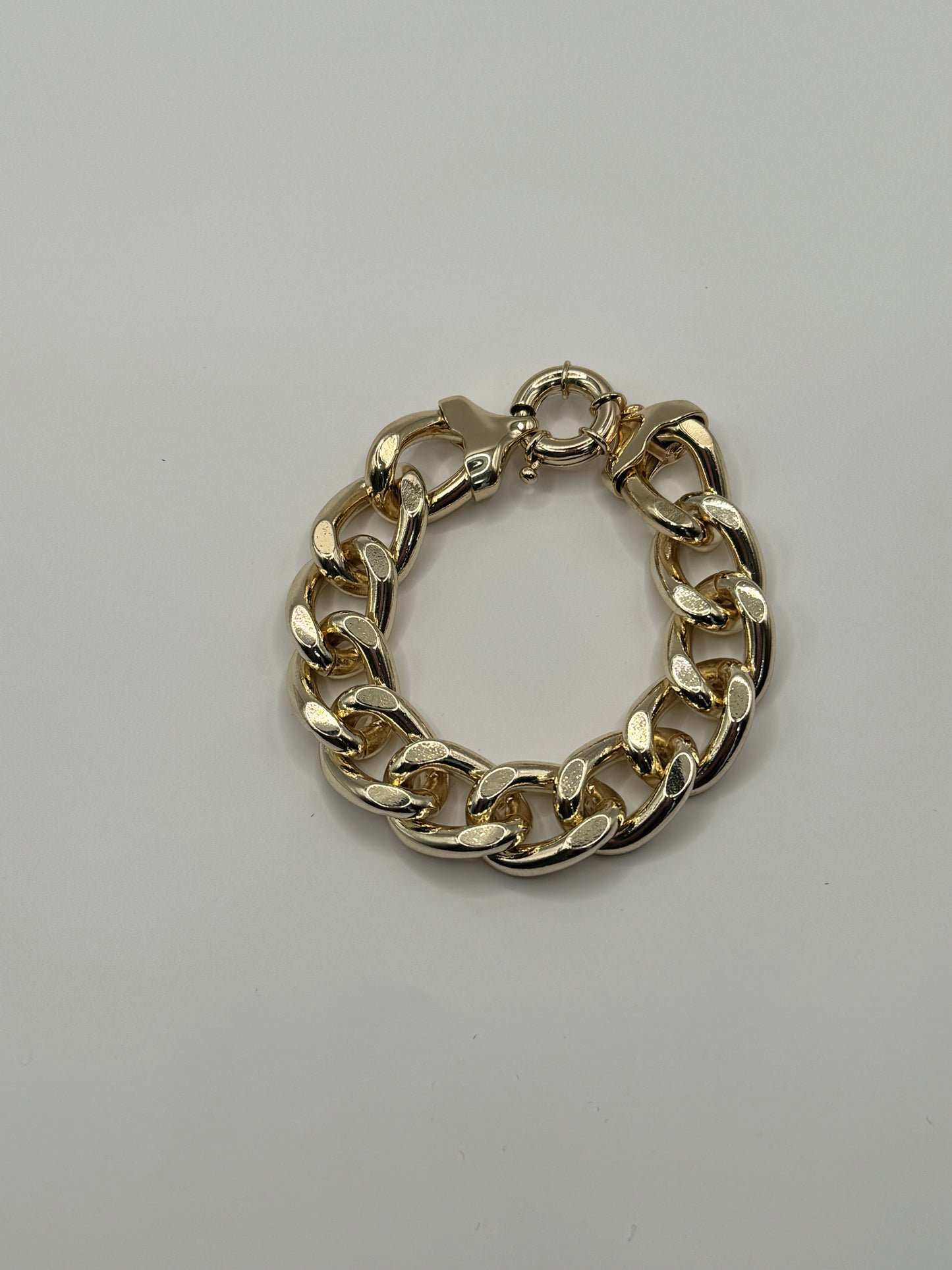 Gold Clasp Link Bracelet