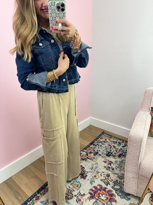 Tan Wide Leg Pants