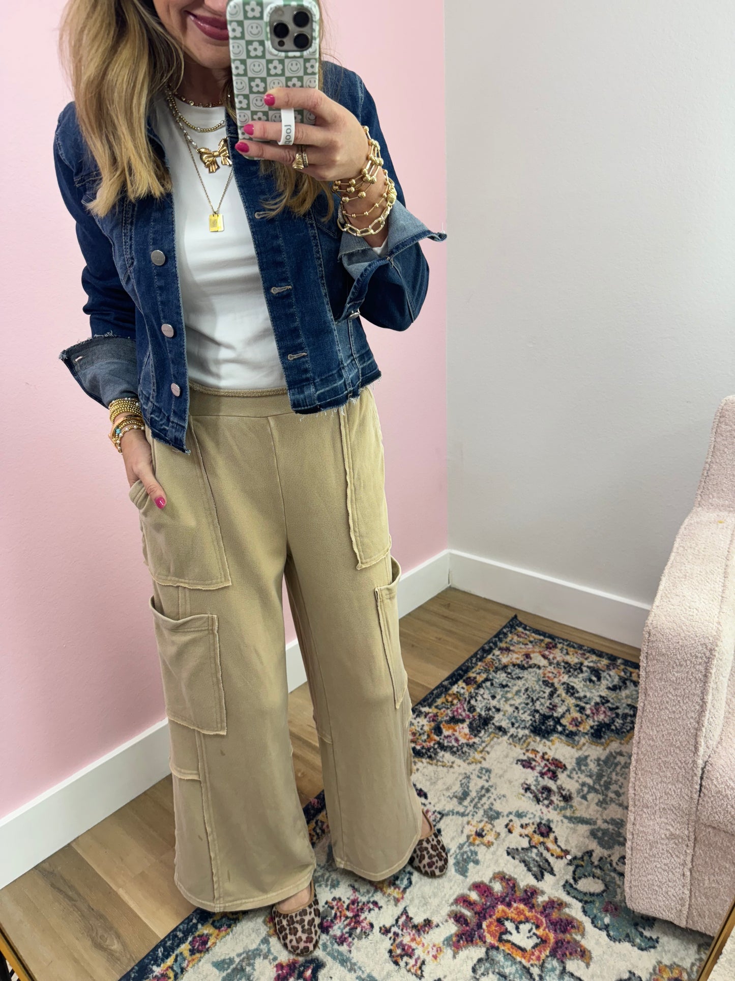 Tan Wide Leg Pants