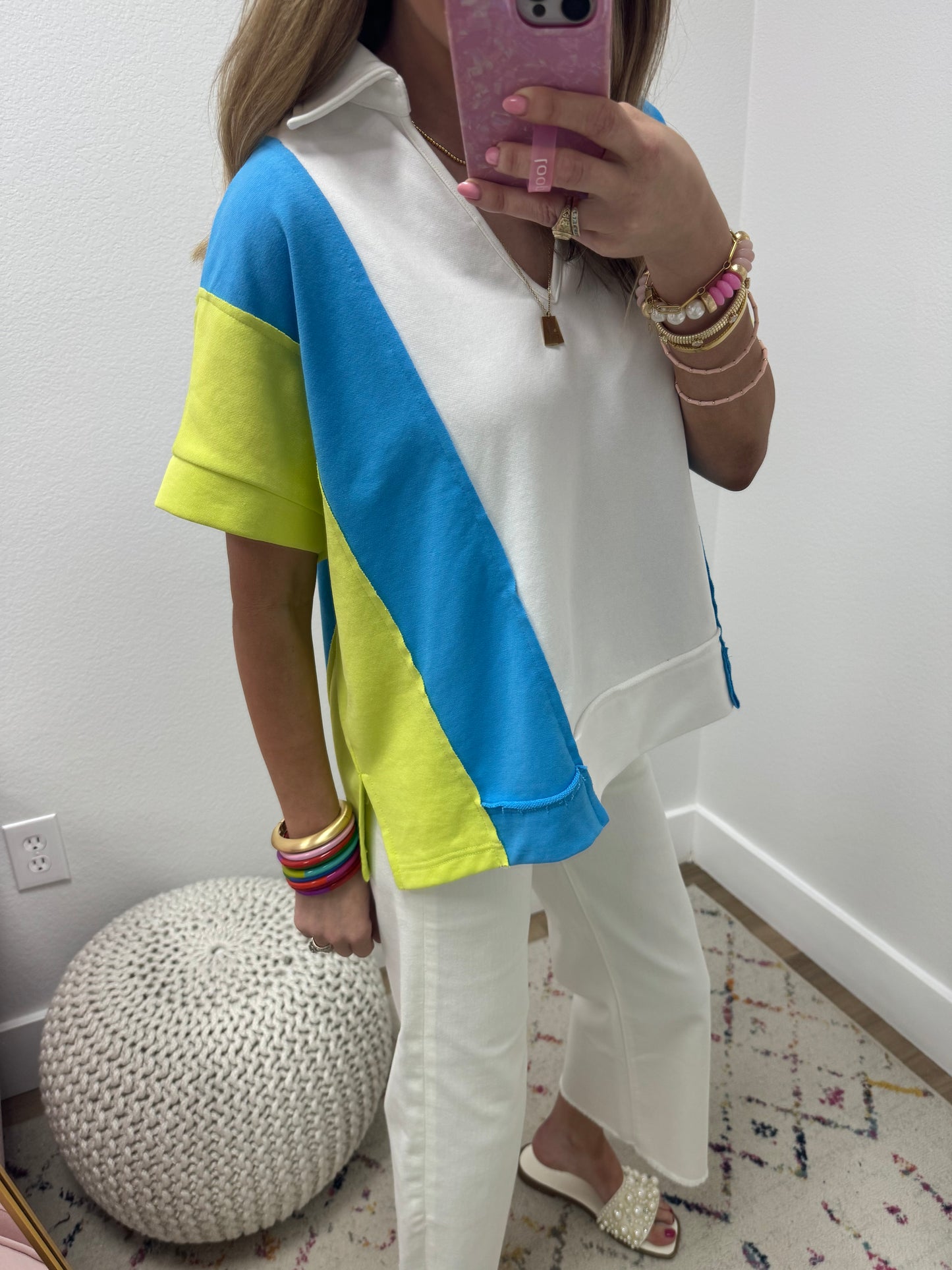 Colorblock top with a Heart Back (2 colors!)