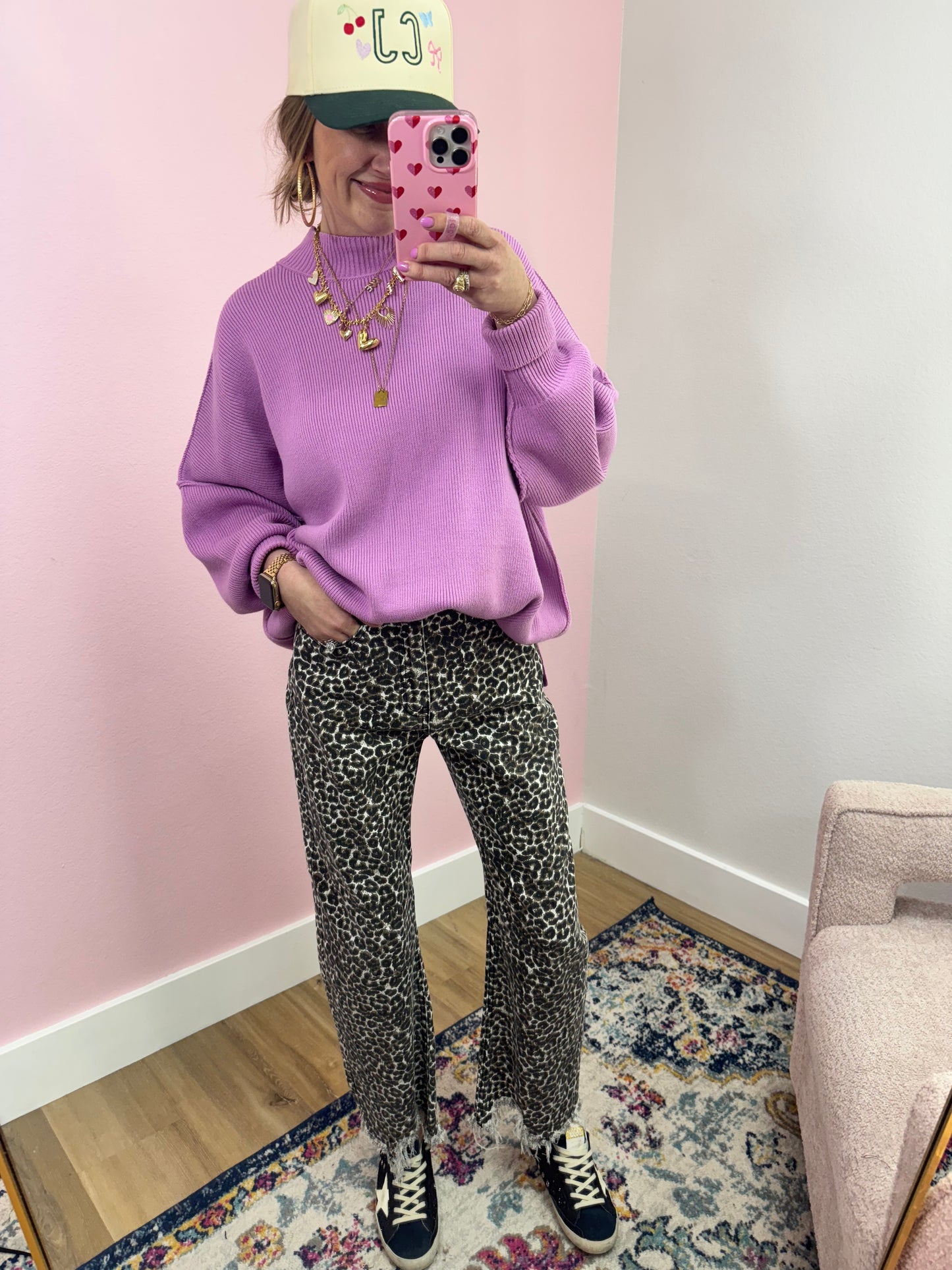 Leopard Barrel Jeans