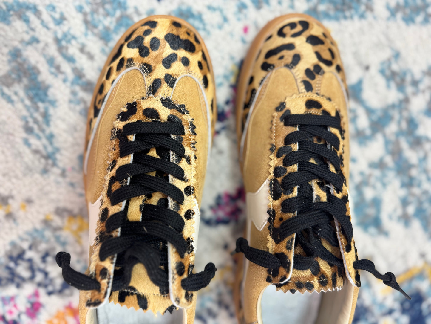 Leopard Genuine Rawhide Sneakers