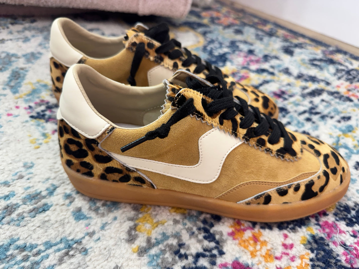 Leopard Genuine Rawhide Sneakers