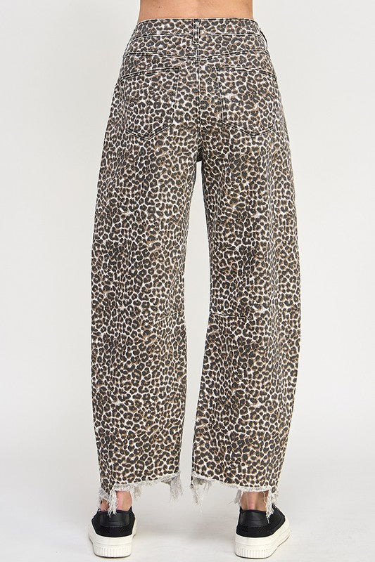 Leopard Barrel Jeans