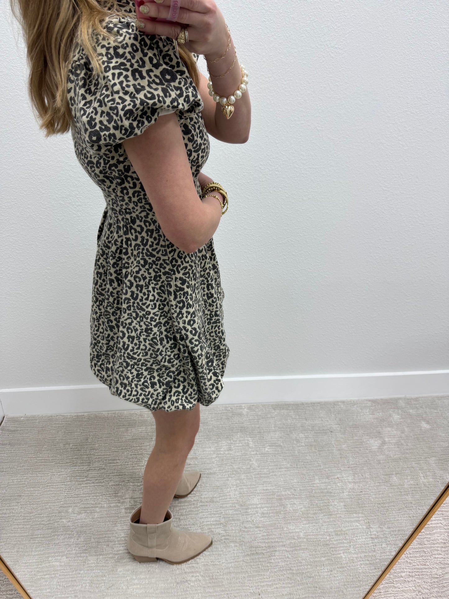 Leopard Print Bubble Dress