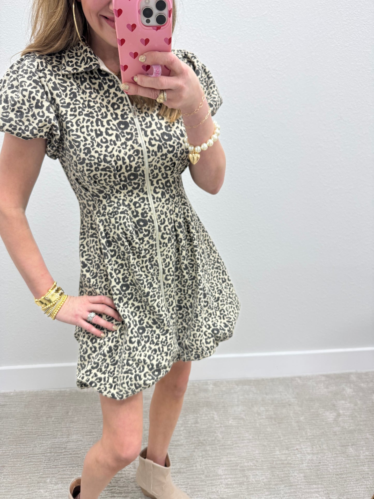 Leopard Print Bubble Dress