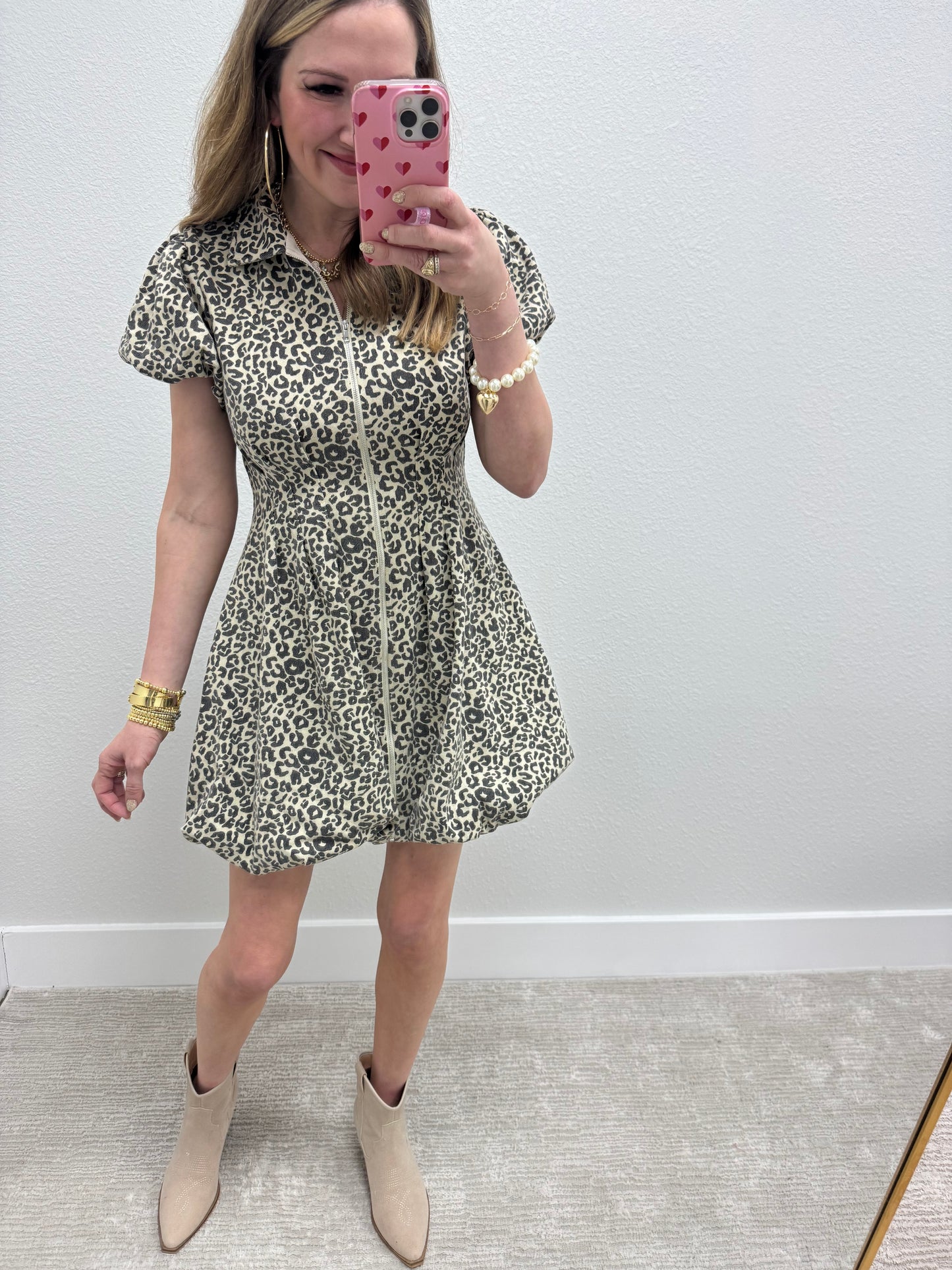 Leopard Print Bubble Dress