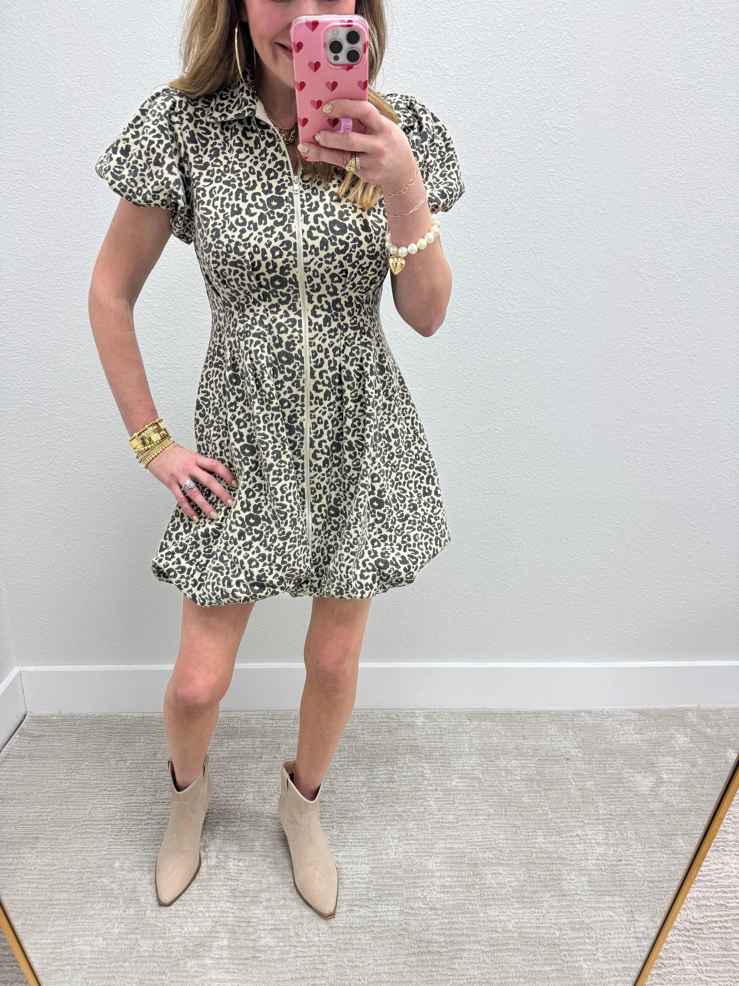 Leopard Print Bubble Dress