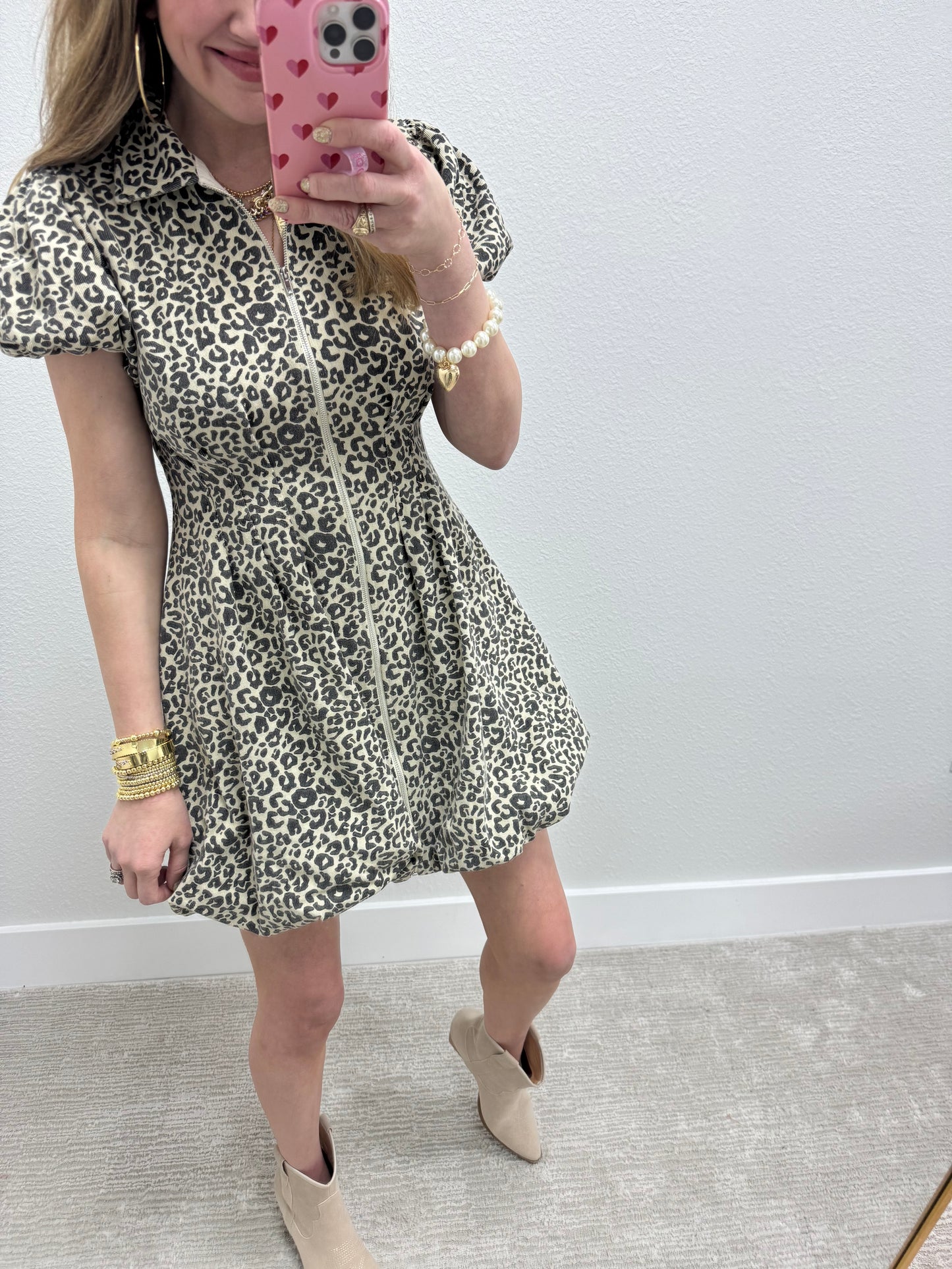 Leopard Print Bubble Dress