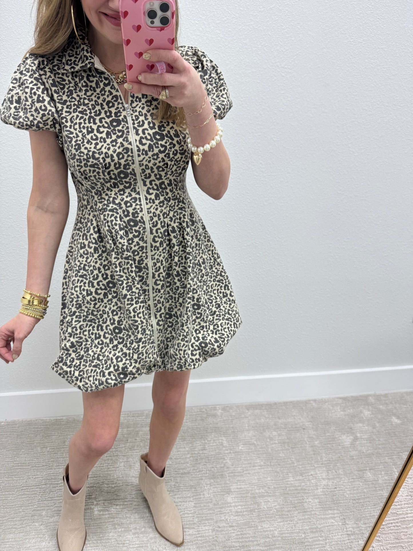 Leopard Print Bubble Dress