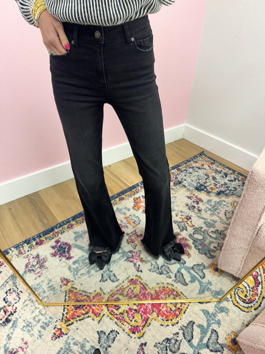 Z Washed Black Flare Jeans