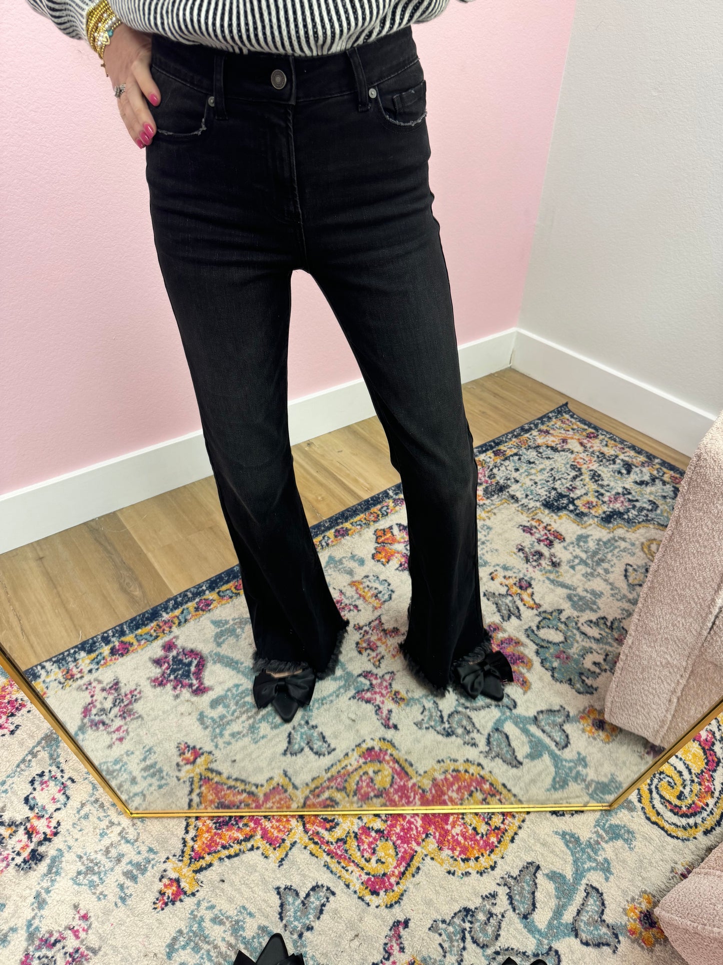 Z Washed Black Flare Jeans