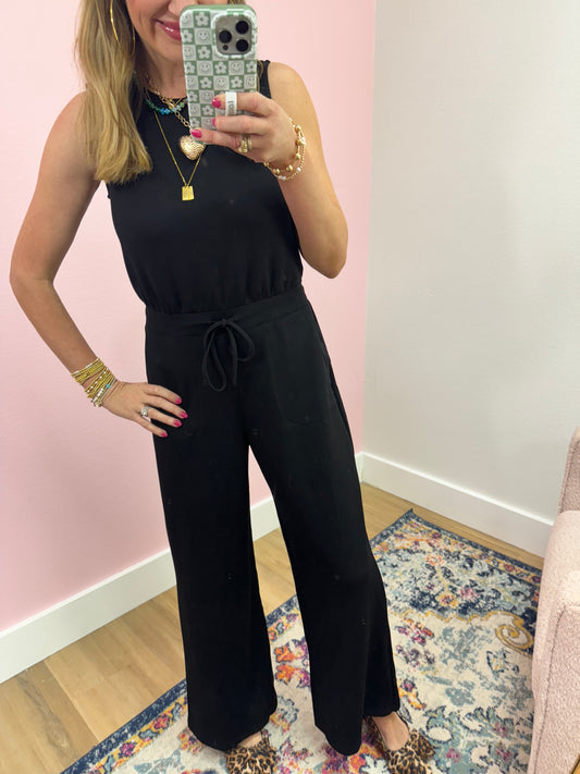 Black Scuba Jumpsuit