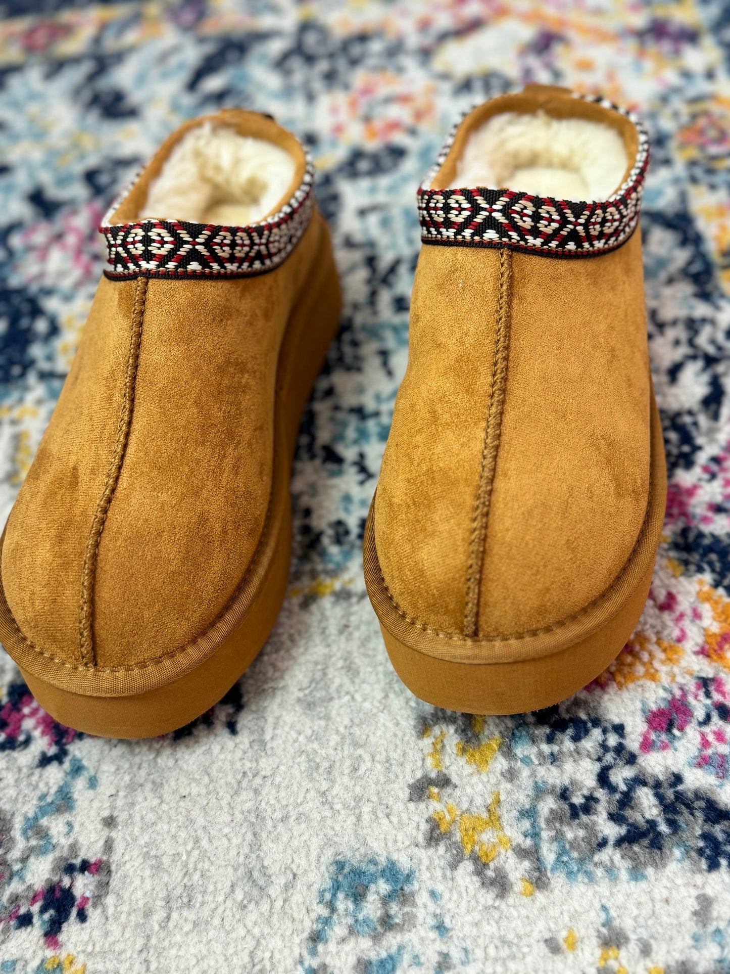 Tan Faux Fur Slip On FS