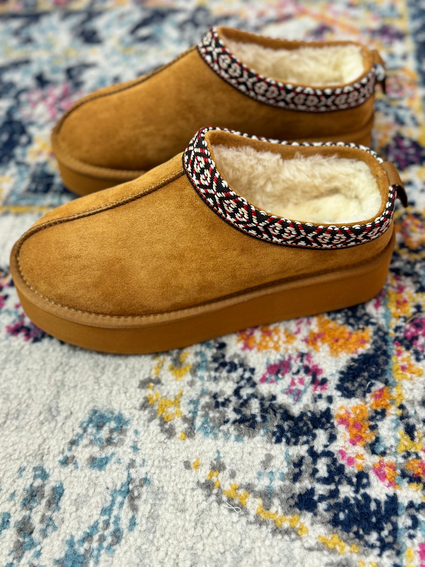 Tan Faux Fur Slip On FS