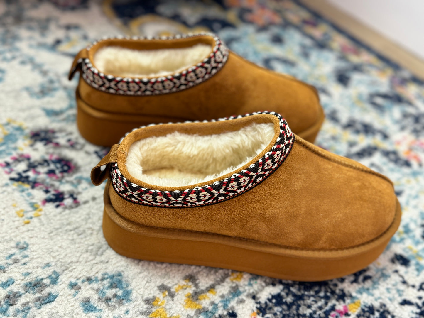 Tan Faux Fur Slip On FS