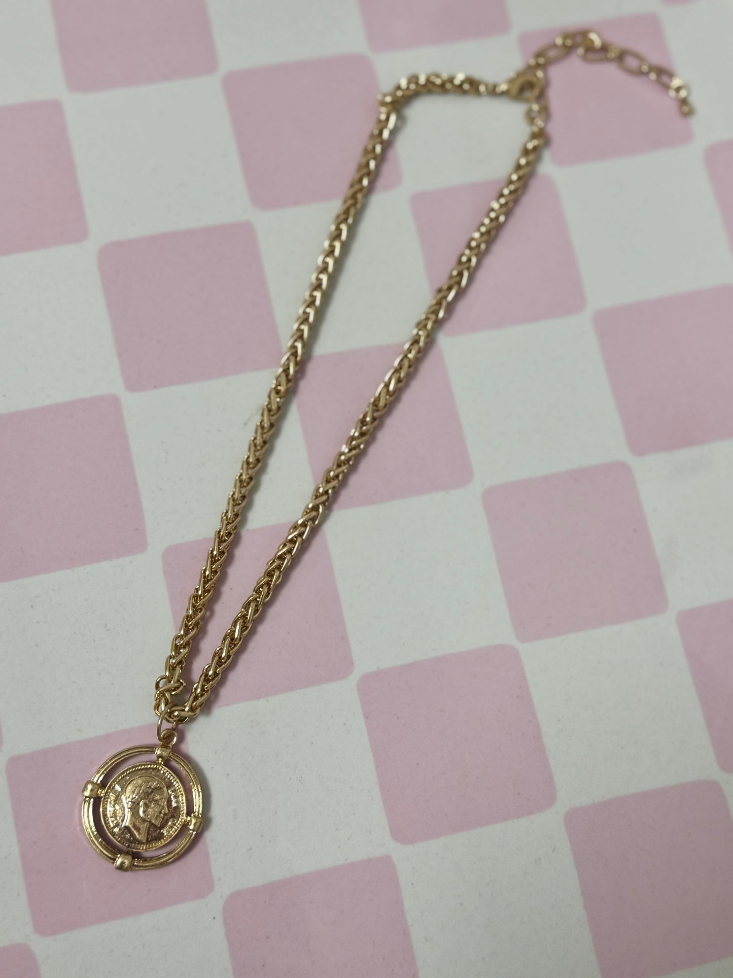 Single Gold Coin Necklace