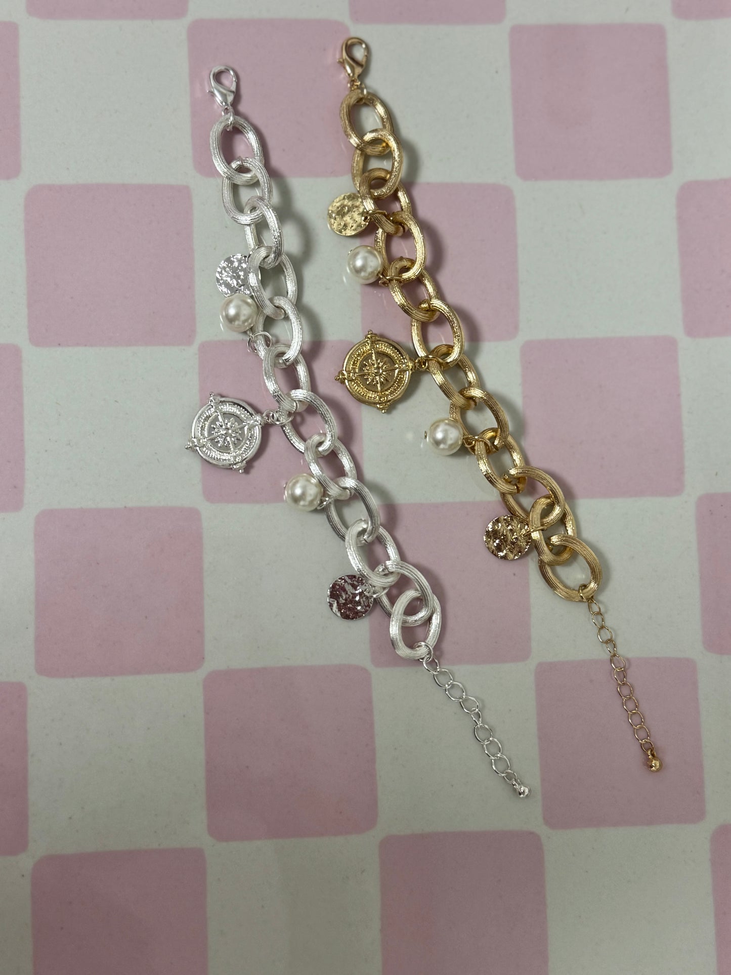 Coin Charm Bracelet (Silver and Gold)