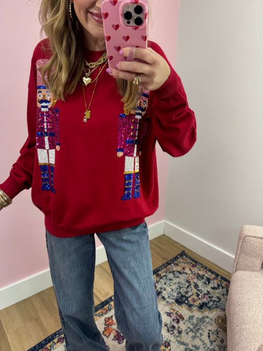 Red Nutcracker Sweater