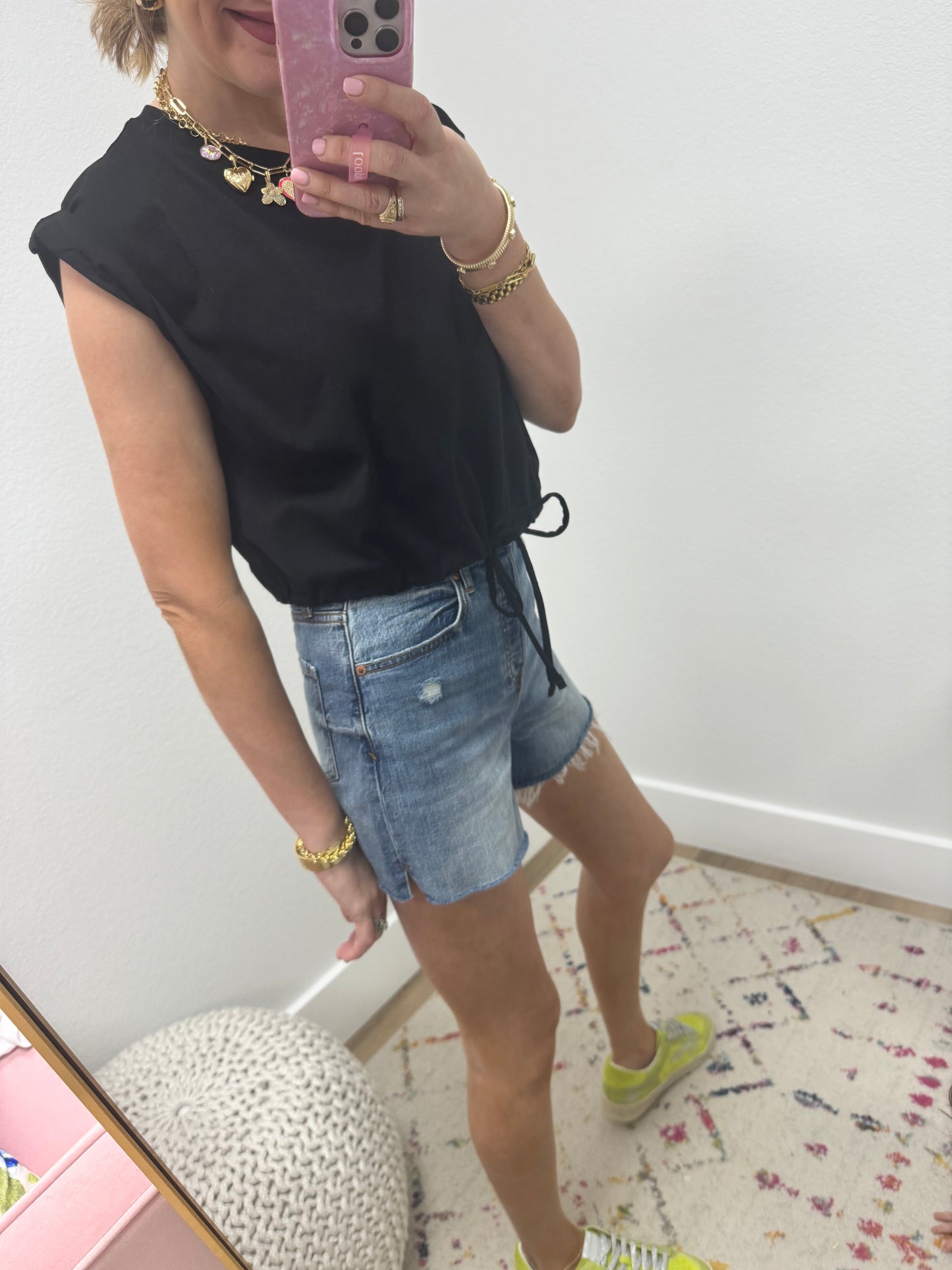 Tie Front Crop Short Sleeve (3 colors) FS