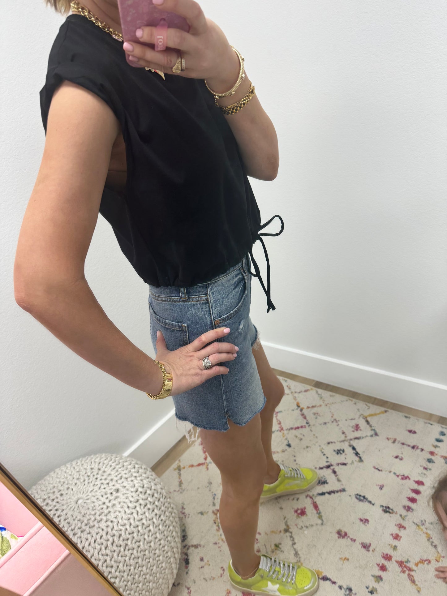 Tie Front Crop Short Sleeve (3 colors) FS